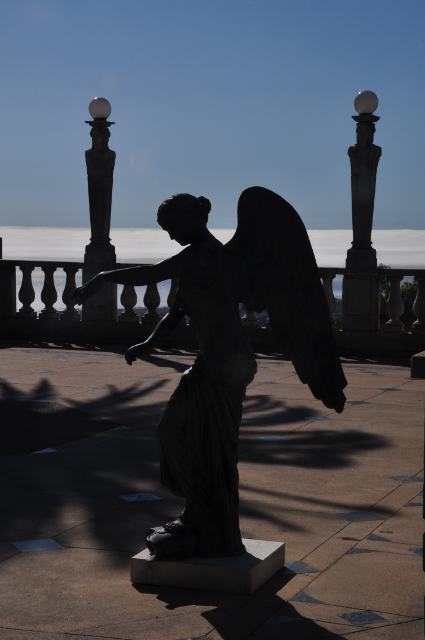 Hearst Castle terraace statue